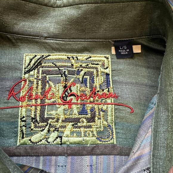 Robert‎ Graham Classic Multicolor Knowledge Wisdom Truth Button Down Shirt Large - Picture 3 of 8